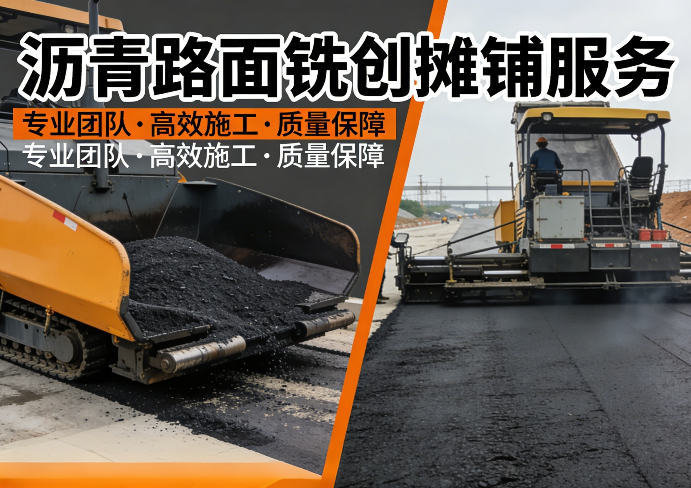 沥青路面铣刨摊铺服务